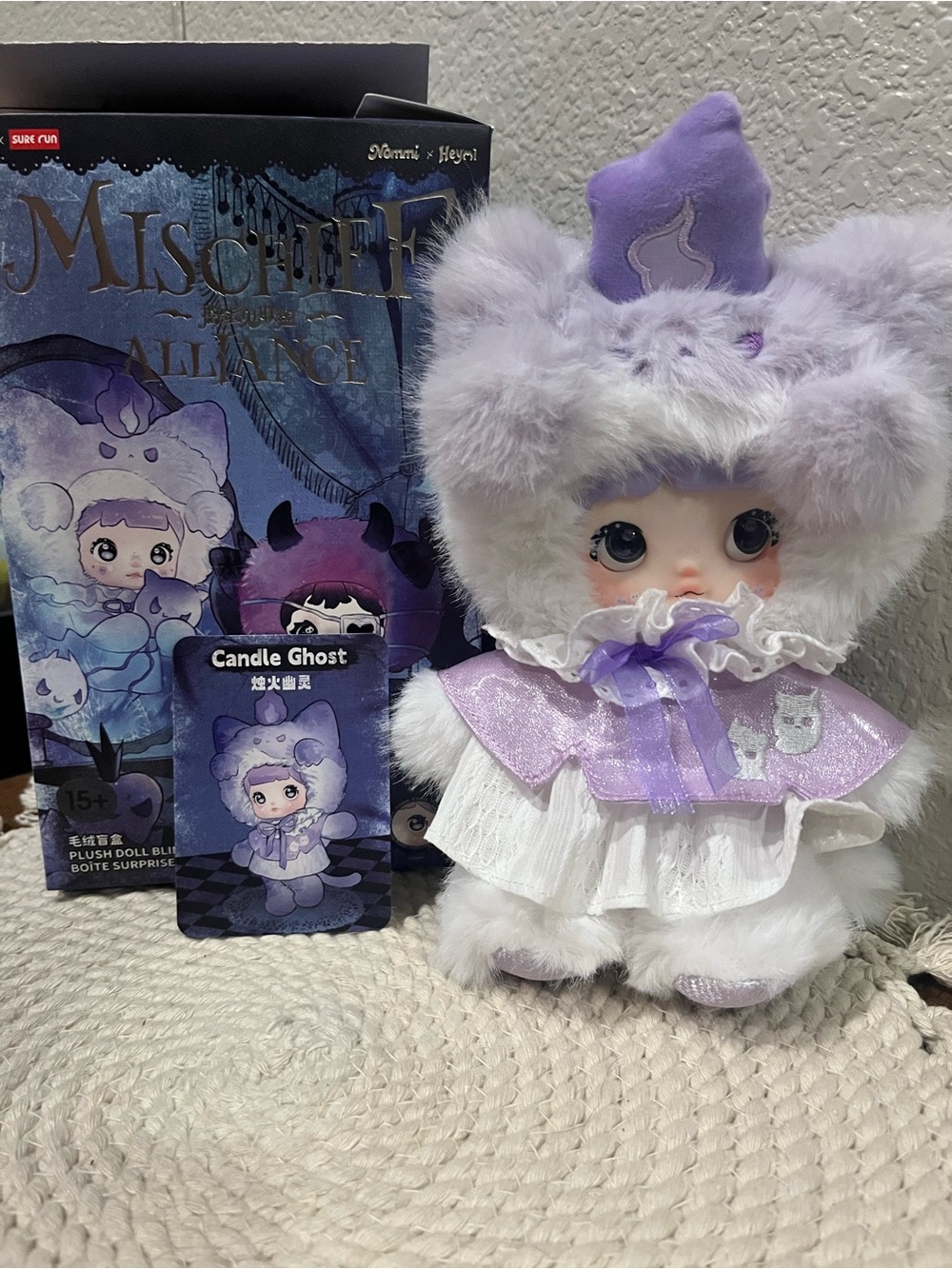 Candle Ghost Plush Costume for Kids — Lavender Hooded Halloween Outfit